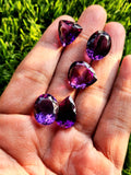 Amethyst Faceted Mix Shaped Loose Gemstone - Enchanting Beauty - Lot of 5 units