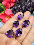 Amethyst Faceted Mix Shaped Loose Gemstone - Enchanting Beauty - Lot of 5 units