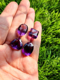 Amethyst Faceted Mix Shaped Loose Gemstones - Royal Radiance - Lot of 4 units