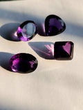 Amethyst Faceted Mix Shaped Loose Gemstones - Royal Radiance - Lot of 4 units