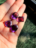 Amethyst Faceted Mix Shaped Loose Gemstones - Royal Radiance - Lot of 4 units