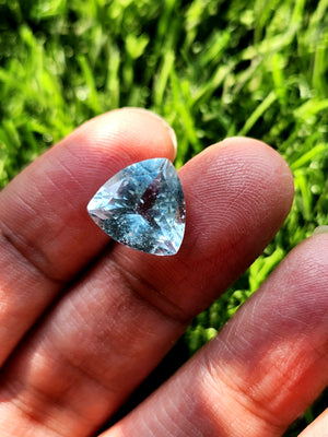 Aquamarine AA Grade Trillion Cut Loose Gemstones - Tranquil Brilliance