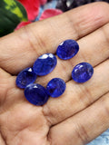 Tanzanite Faceted Oval Shaped Loose Gemstones - Captivating Beauty and Healing Brilliance - Lot of 6 units