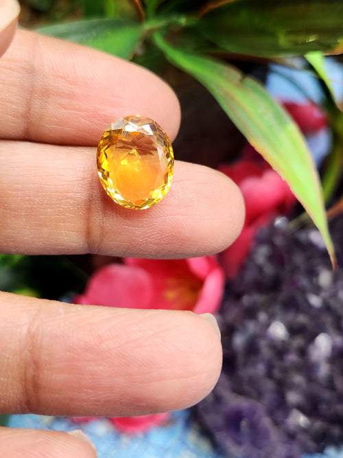 Citrine Faceted Loose Gemstones - Radiance and Elegance in Oval Shapes | Lot of 12 units