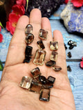 Smokey Quartz Faceted Loose Gemstones in Mixed Shape - Smoldering Sophistication - Lot of 32 units