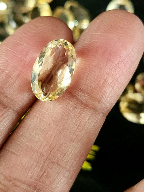 Citrine Faceted Loose Gemstones in Oval Shaped - Radiant Beauty and Energetic Qualities | Lot of 25 units