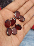Hessonite Garnet Faceted Loose Gemstones in Oval Shaped - Earthy Elegance and Spiritual Vitality - Lot of 7 units