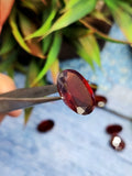 Hessonite Garnet Faceted Loose Gemstones in Oval Shaped - Earthy Elegance and Spiritual Vitality - Lot of 7 units