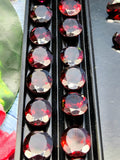 Red Garnet Faceted Loose Gemstones in Oval Shaped - Fiery Elegance and Vitality - Lot of 23 units