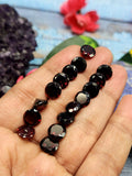 Red Garnet Faceted Loose Gemstones in Round Shaped - Radiant Passion and Timeless Beauty - Lot of 16 units