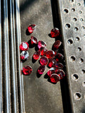 Red Garnet Faceted Loose Gemstones in Round Shaped - Radiant Splendor and Empowering Passion - Lot of 20 units