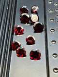 Red Garnet Faceted Loose Gemstones in Round Shaped - Timeless Radiance and Inner Vitality - Lot of 10 units