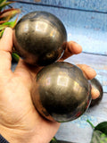 Golden Pyrite Sphere - Golden Brilliance Unveiled | Crystal Healing | Crystal Home Decor