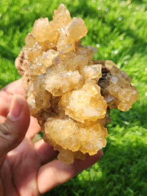 Yellow Calcite Mineral Specimen - The Radiant Sunstone of Inner Joy and Vitality | Reiki/Energy/Chakra/Healing | Lot of 2