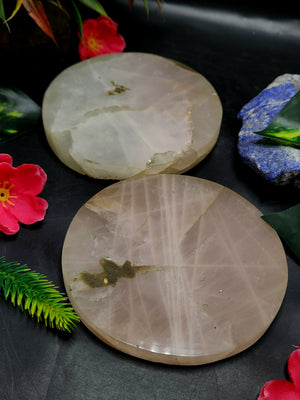 Rose Quartz Coaster Set - A Harmony of Beauty and Healing | Crystal Home Decor | Crystal Healing