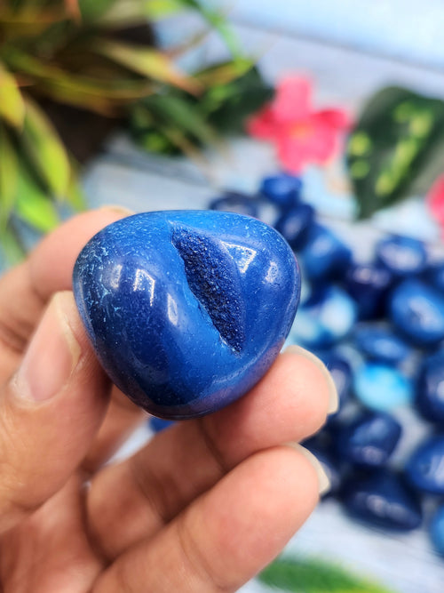 Blue Onyx Tumbles - A Gateway to Tranquility and Protection | Crystal | Gemstone | Reiki | Chakra Healing | Lot of 28 pieces