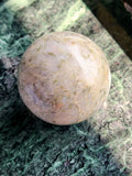 Green Tourmaline on Quartz Sphere - A Fusion of Healing and Elegance for Crystal Enthusiasts