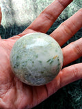 Green Tourmaline on Quartz Sphere - A Fusion of Healing and Elegance for Crystal Enthusiasts