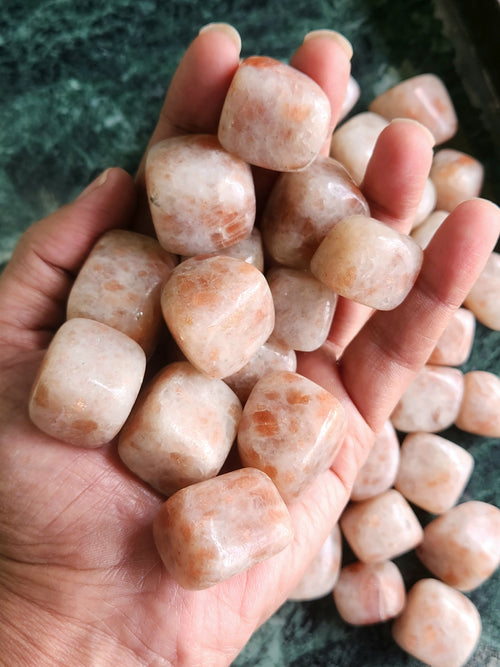 Sunstone Tumbles - Igniting the Flames of Joy and Empowerment | Lot of 49 pieces | Home Decor