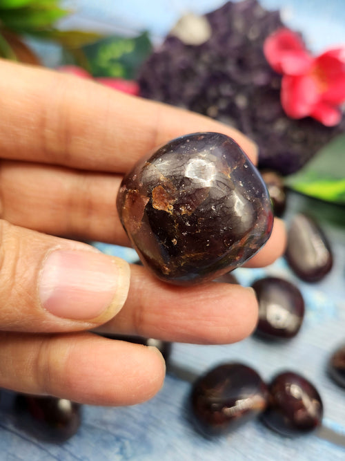 Hessonite Garnet Tumbles - A Gateway to Protection, Healing and Spiritual Evolution | Lot of 20 pieces | Home Decor