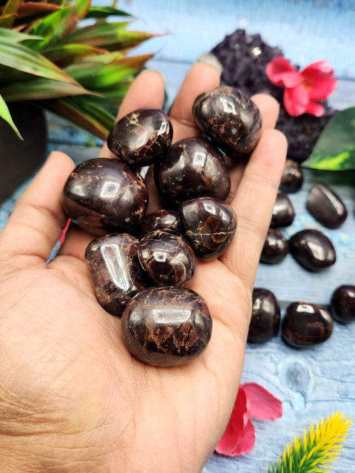 Hessonite Garnet Tumbles - A Gateway to Protection, Healing and Spiritual Evolution | Lot of 20 pieces | Home Decor
