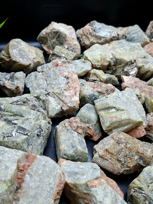 Aquamarine with Peach Moonstone and Pyrite inclusion rough stone: A Shield of Calm, Protection and Positive Energy | Weight 10 Kgs | Lot of 10 kgs
