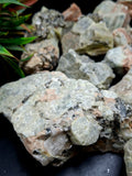 Aquamarine with Peach Moonstone and Pyrite inclusion rough stone: A Shield of Calm, Protection and Positive Energy | Weight 9.5 Kgs | Lot of 9.5 kgs