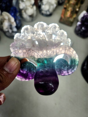 Multi Fluorite Octopus Carving: The Perfect Blend of Art, Healing and Home Decor | Animal carving