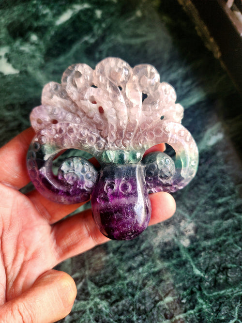 Multi Fluorite Octopus Carving: The Perfect Blend of Art, Healing and Home Decor | Animal carving
