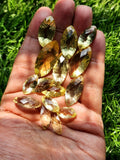 Lemon Quartz Faceted Loose Gemstones in marquise shape - Elevate Your Style with Radiance | Lot of 15 units