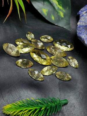 Lemon Quartz Faceted Loose Gemstones in marquise shape - Elevate Your Style with Radiance | Lot of 15 units