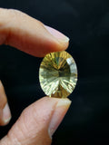 Lemon Quartz Faceted Loose Gemstones: Unveiling Timeless Elegance with the Concave Cut Oval Shape | Lot of 19 units