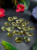 Lemon Quartz Faceted Loose Gemstones: Unveiling Timeless Elegance with the Concave Cut Oval Shape | Lot of 19 units