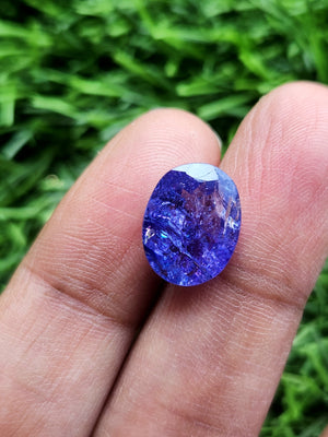 Tanzanite Faceted Loose Gemstone in Oval Shaped – Natural, Authentic & Powerful Gemstone for Wealth, Protection & Stunning Jewelry