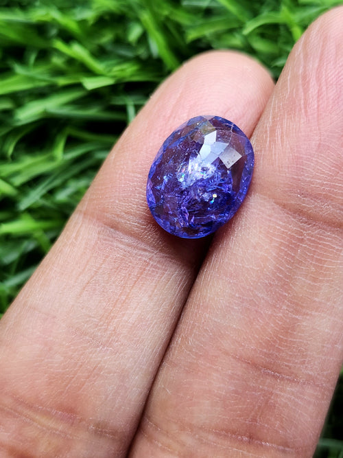 Tanzanite Faceted Loose Gemstone in Oval Shaped – Natural, Authentic & Powerful Gemstone for Wealth, Protection & Stunning Jewelry