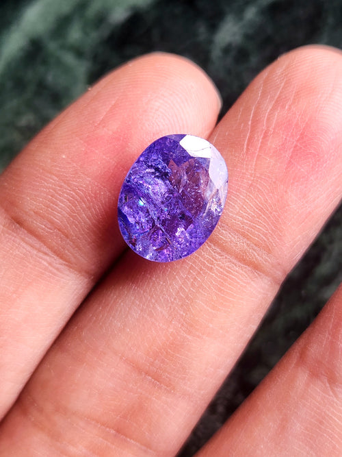 Tanzanite Faceted Loose Gemstone in Oval Shaped – Natural, Authentic & Powerful Gemstone for Wealth, Protection & Stunning Jewelry