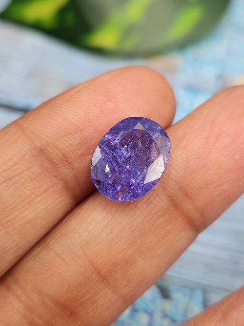 Tanzanite Faceted Loose Gemstone in Oval Shaped – Natural, Authentic & Powerful Gemstone for Wealth, Protection & Stunning Jewelry