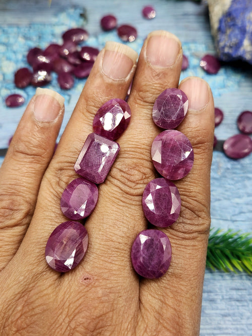 Ruby Faceted Loose Gemstones: Unveiling the Majesty of Passion and Elegance | Lot of 57 units