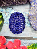 Lapis Lazuli Carved Mughal Floral Design Miniatures For Jewelry Pendant & Necklace: A Tribute to Elegance and Healing