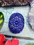 Lapis Lazuli Carved Mughal Floral Design Miniatures For Jewelry Pendant & Necklace: A Tribute to Elegance and Healing