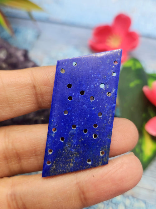 Lapis Lazuli Gemstone Carved Pendant with Mughal Floral Design- Capturing the Regal Essence of Timeless Beauty | Birthday Gift | Valentine gift | Mother's Day gift