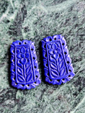 Lapis Lazuli Carved Miniature Earrings: A Majestic Fusion of Beauty and Benefits | Birthday Gift | Mother's Day gift