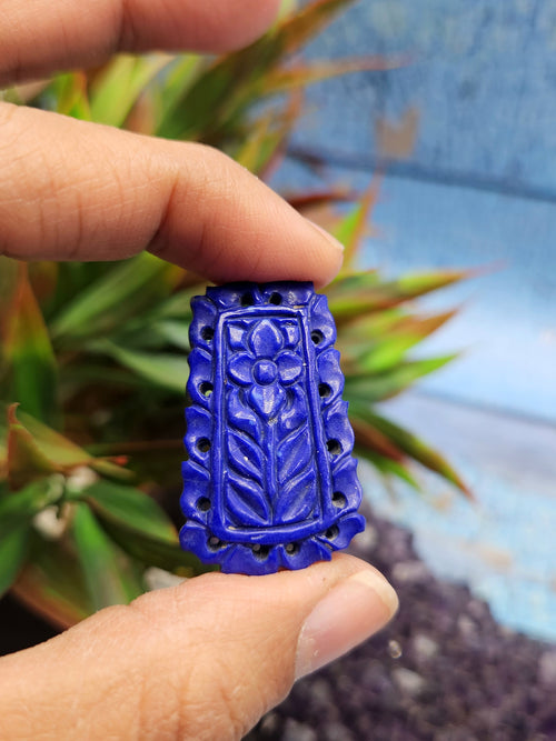 Lapis Lazuli Carved Miniature Earrings: A Majestic Fusion of Beauty and Benefits | Birthday Gift | Mother's Day gift