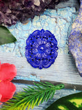 Lapis Lazuli Gemstone Carved Pendant with Mughal Floral Design - Eternal Elegance | Gemstone Necklace | Birthday Gift | Valentine gift | Mother's Day gift