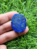 Lapis Lazuli Gemstone Carved Pendant with Mughal Floral Design - Eternal Elegance | Gemstone Necklace | Birthday Gift | Valentine gift | Mother's Day gift