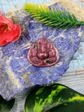 Lord Ganesh Carved Ruby Gemstone for Pendant - A Fusion of Spirituality and Elegance | Birthday Gift | Daughter's Day Gift | Mother's Day Gift