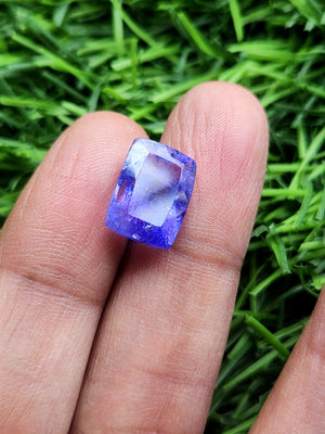 Tanzanite Faceted Loose Gemstone in Rectangular Shape – A Rare and Elegant Treasure