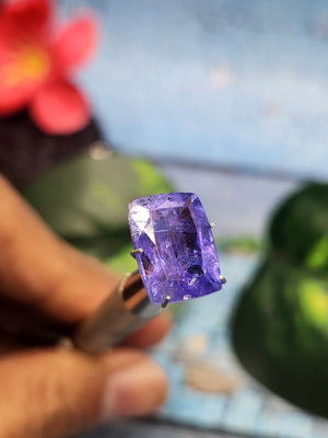 Tanzanite Faceted Loose Gemstone in Rectangular Shape – A Rare and Elegant Treasure