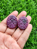 Ruby Floral Carved Gemstones (Pair) – Ideal for Custom Pendant or Earring Sets - History, Symbolism and Modern Appeal