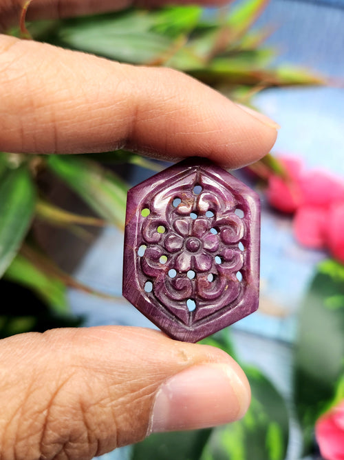 Floral Carved Ruby Stone Pair for Earrings or Pendant - History, Symbolism and Modern Appeal